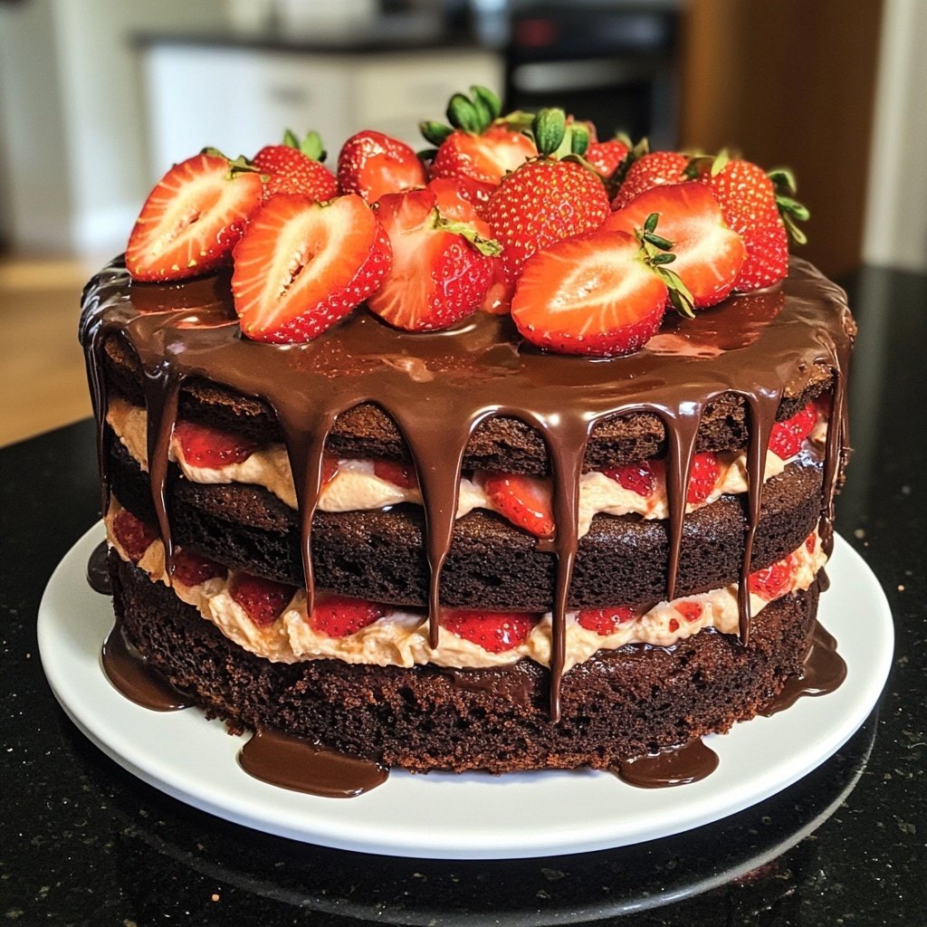 Strawberry Chocolate Cake