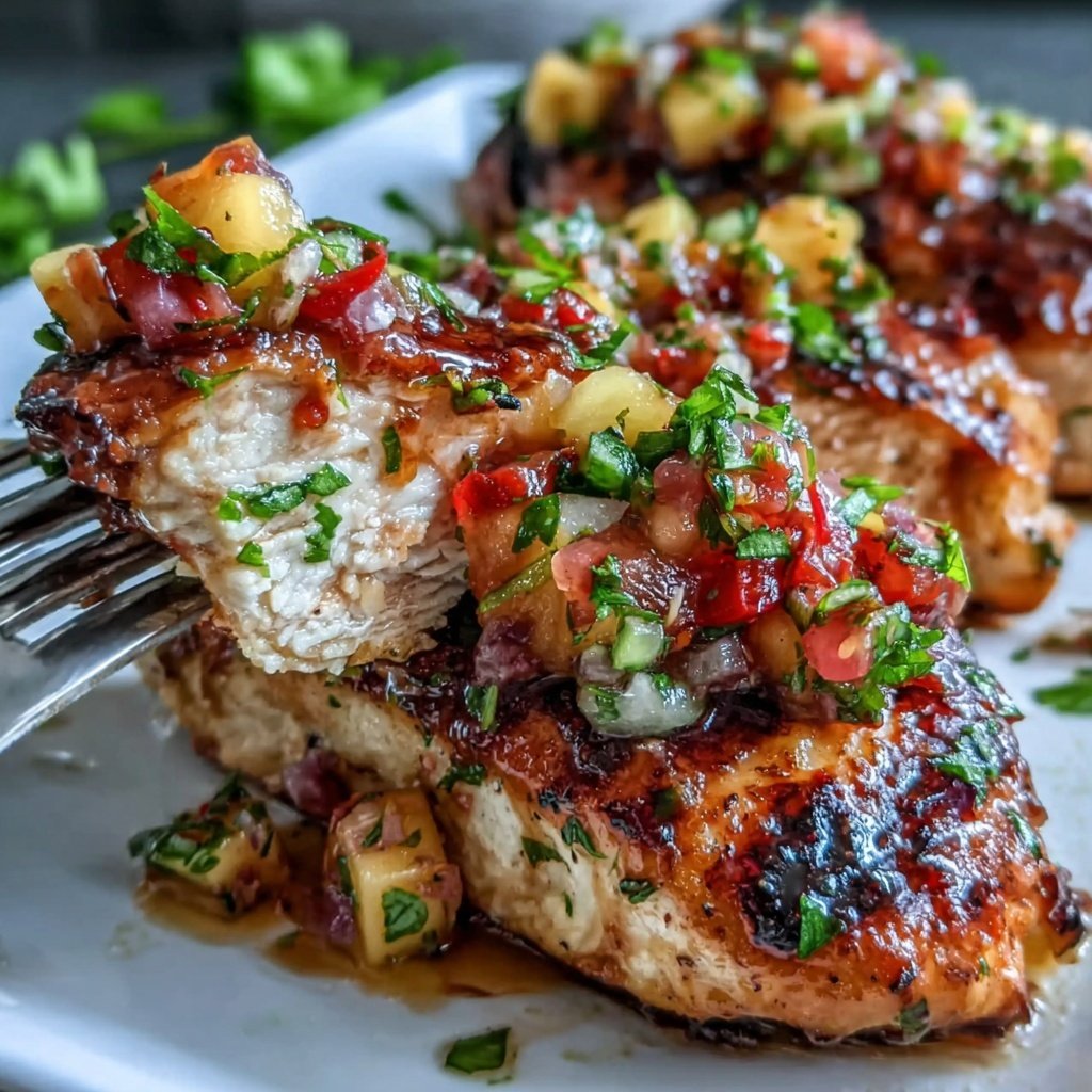 Healthy Grilled Chicken With Mango Salsa