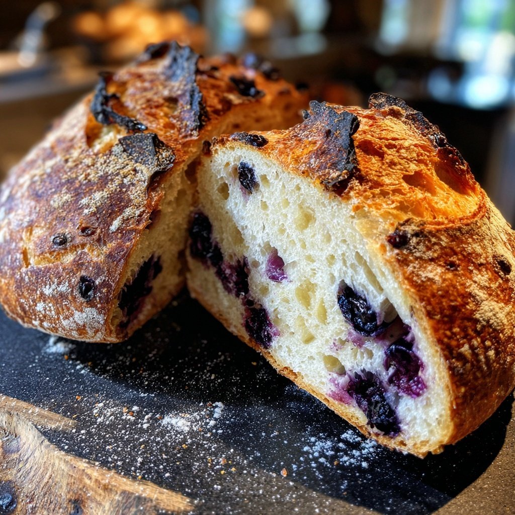 Blueberry Lemon Sourdough Bread No Yeast