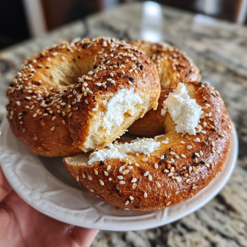 Protein Bagels With Greek Yogurt Dough