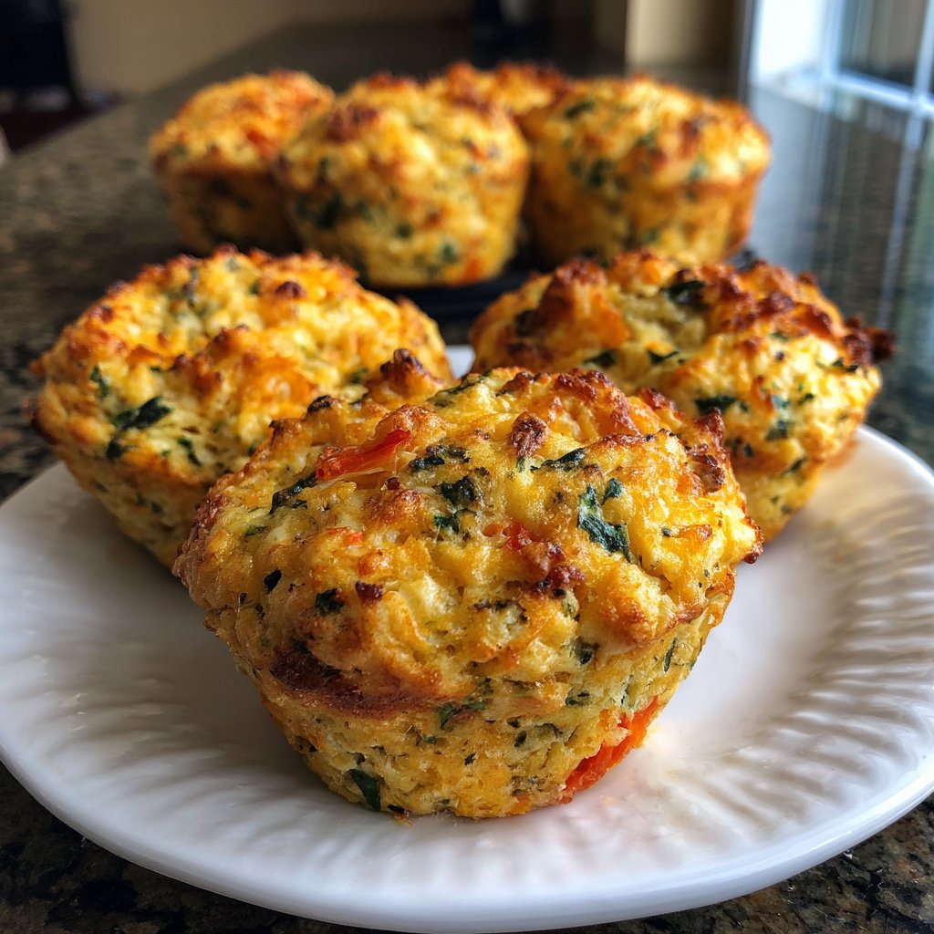 Super Bowl Party Cheesy Veggie Muffins