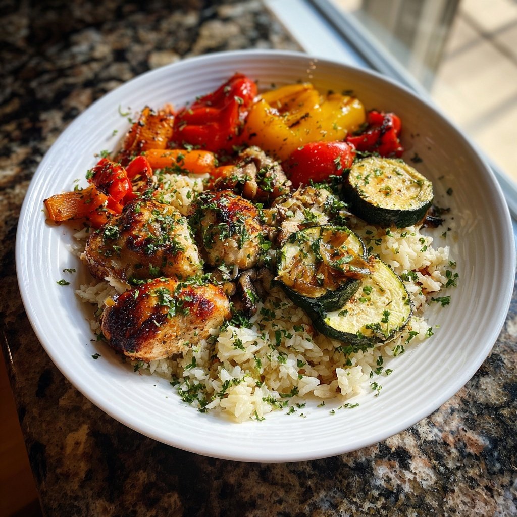 Mediterranean Chicken Rice Plate
