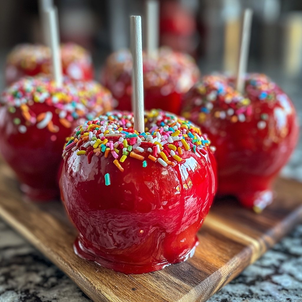 Red Glossy Candy Apples