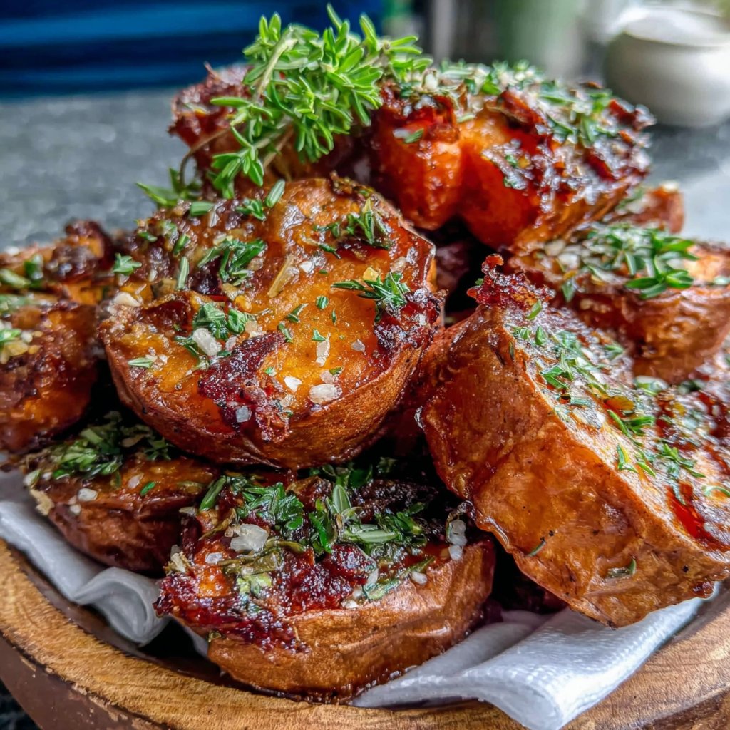 Oven Roasted Sweet Potatoes With Herbs