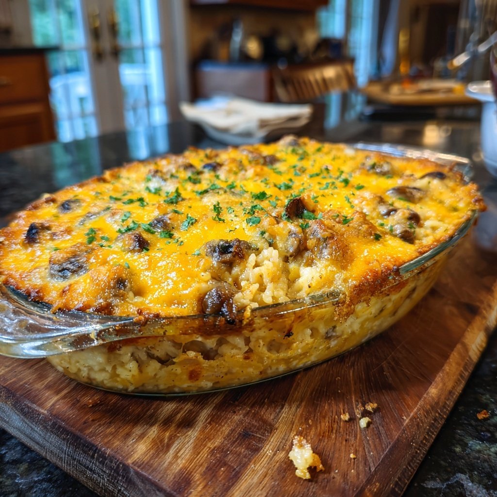 Cheesy Chicken And Rice Casserole