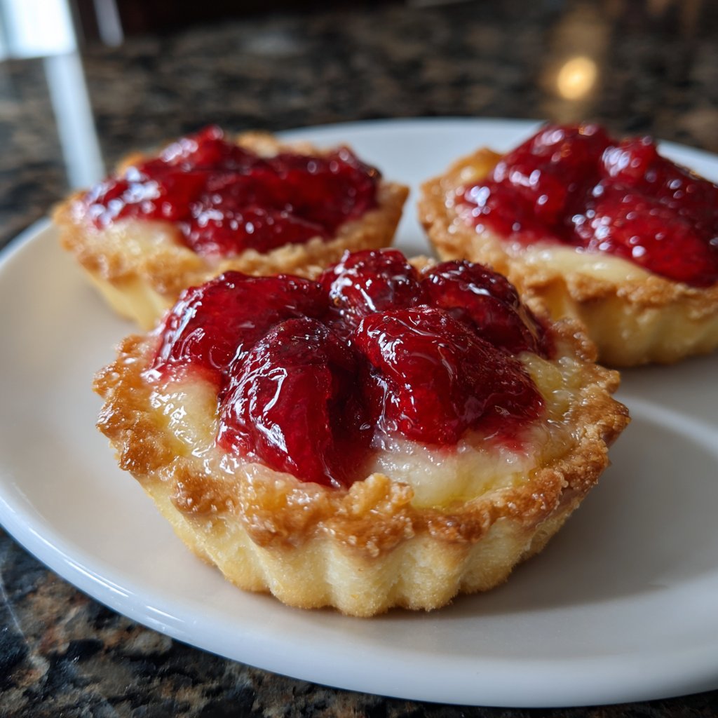 Valentines Treats Strawberry Almond Tartlets