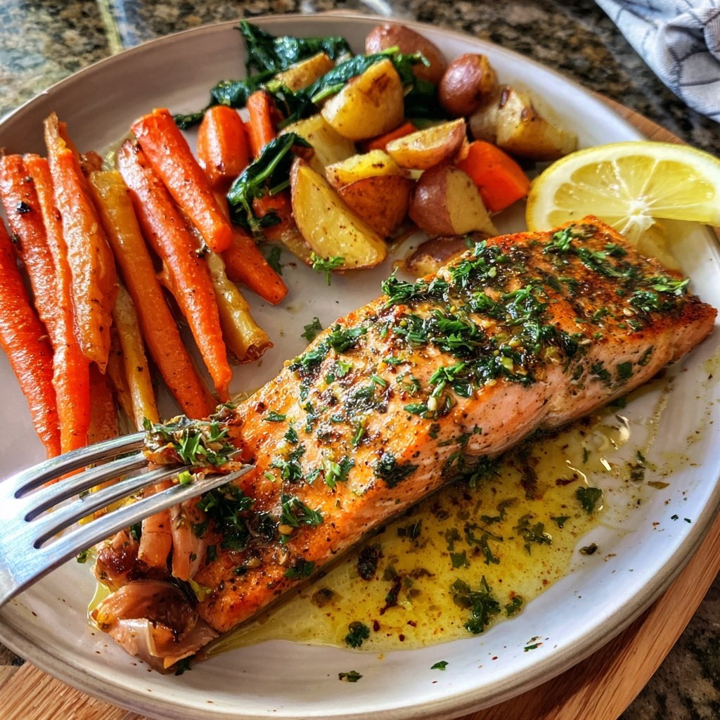 Easy Baked Healthy Salmon Dinner