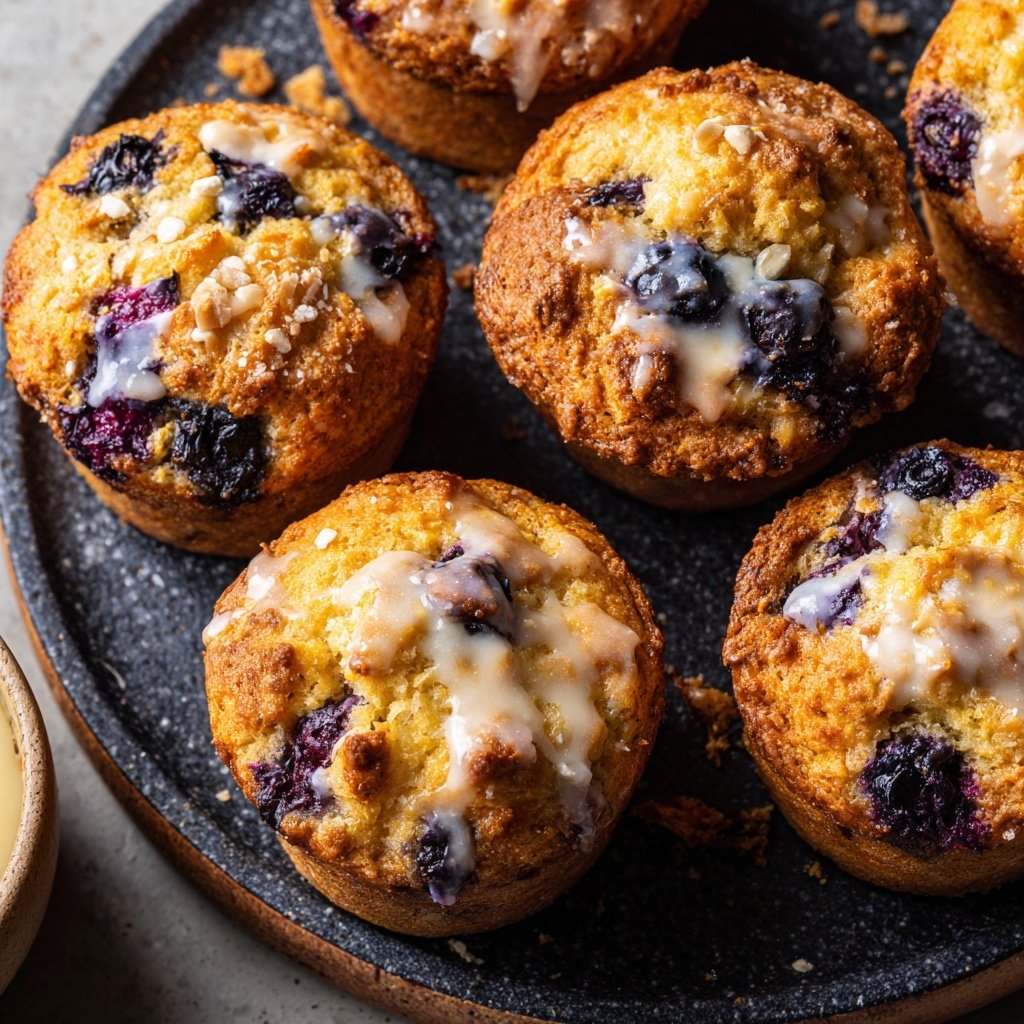 Blueberry Oat Yogurt Muffins
