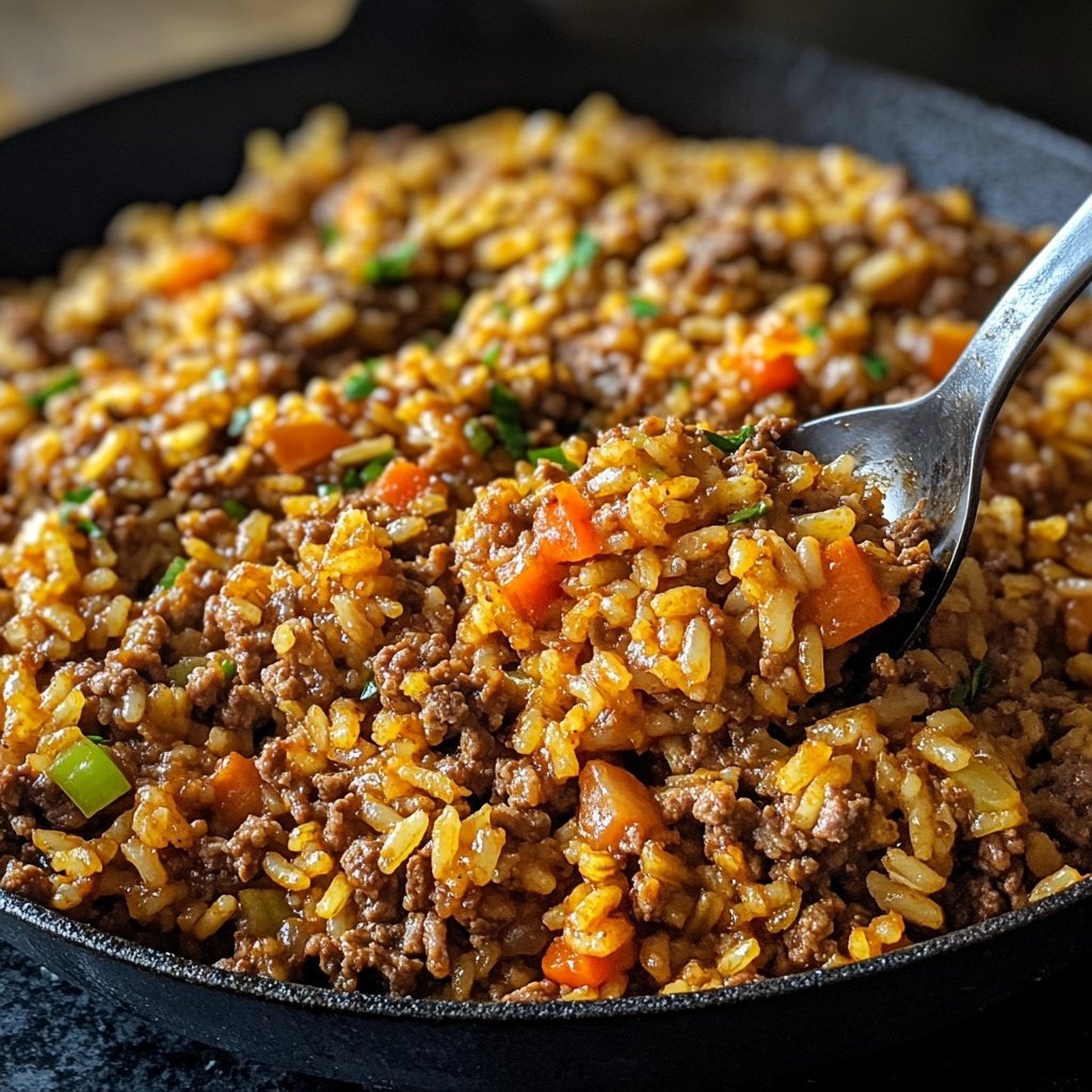 Ground Beef and Rice Skillet