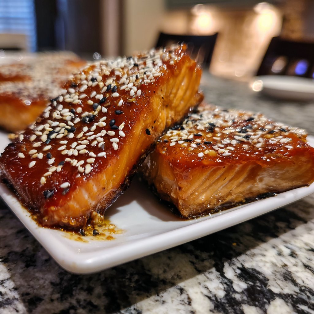 Miso Glazed Salmon with Sesame