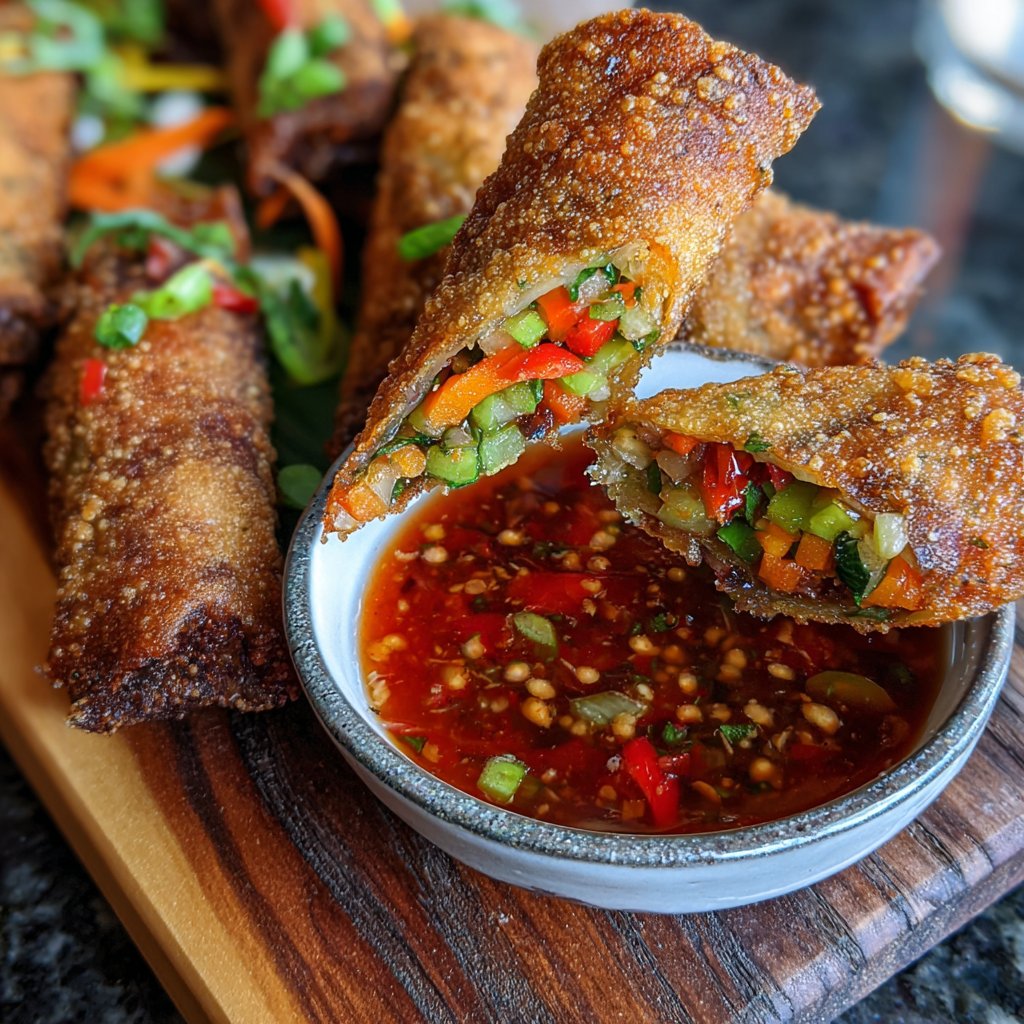 Super Bowl Veggie Spring Rolls